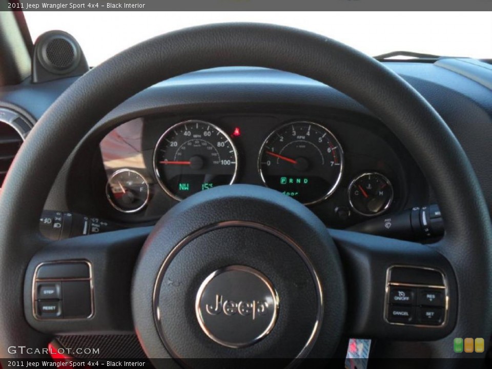 Black Interior Steering Wheel for the 2011 Jeep Wrangler Sport 4x4 #38588281