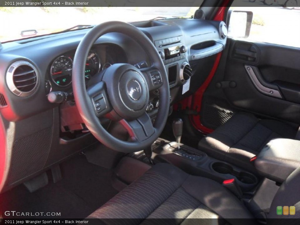 Black Interior Prime Interior for the 2011 Jeep Wrangler Sport 4x4 #38588461