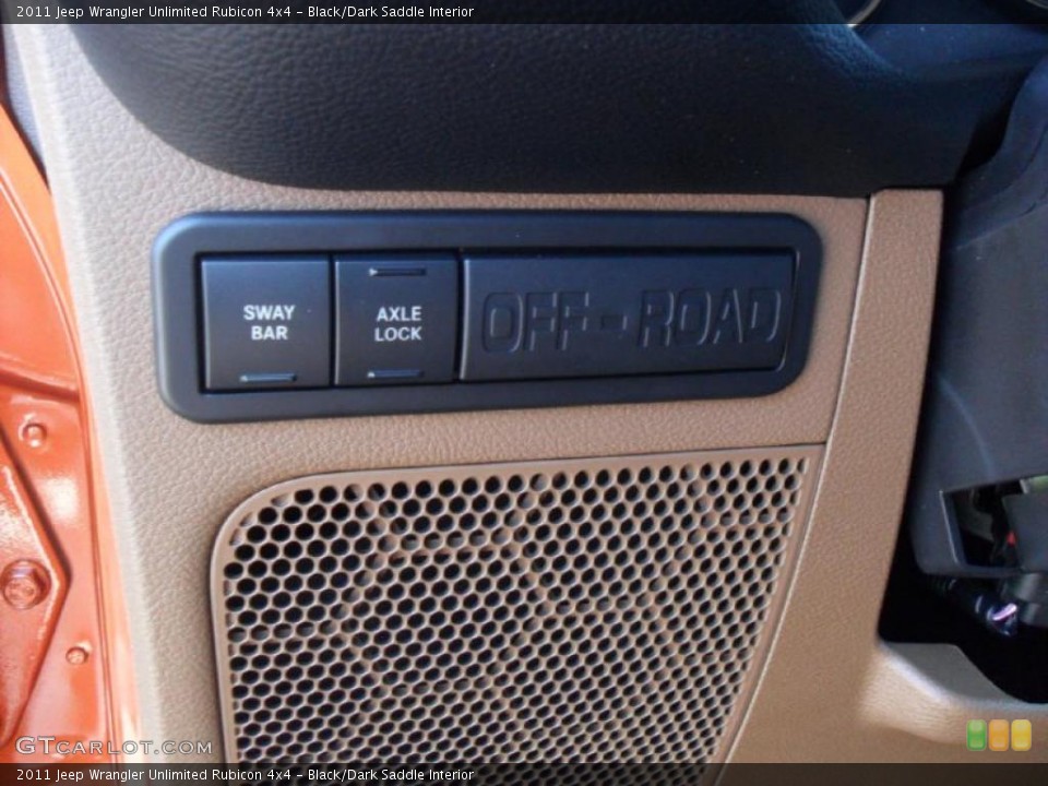 Black/Dark Saddle Interior Controls for the 2011 Jeep Wrangler Unlimited Rubicon 4x4 #38589401