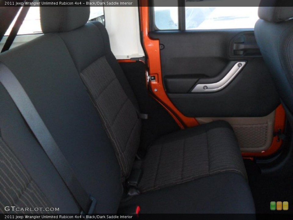 Black/Dark Saddle Interior Photo for the 2011 Jeep Wrangler Unlimited Rubicon 4x4 #38589477