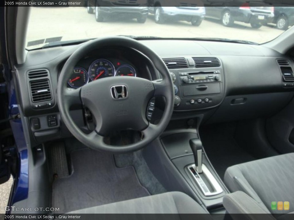 Gray Interior Prime Interior for the 2005 Honda Civic LX Sedan #38591097