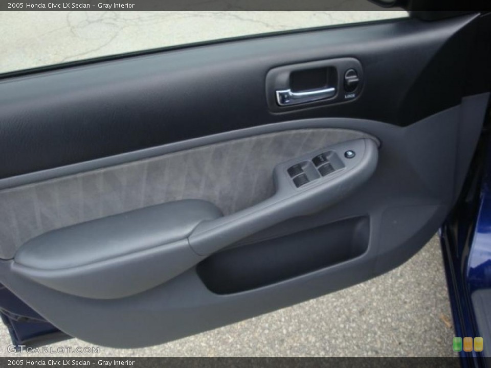 Gray Interior Door Panel for the 2005 Honda Civic LX Sedan #38591109