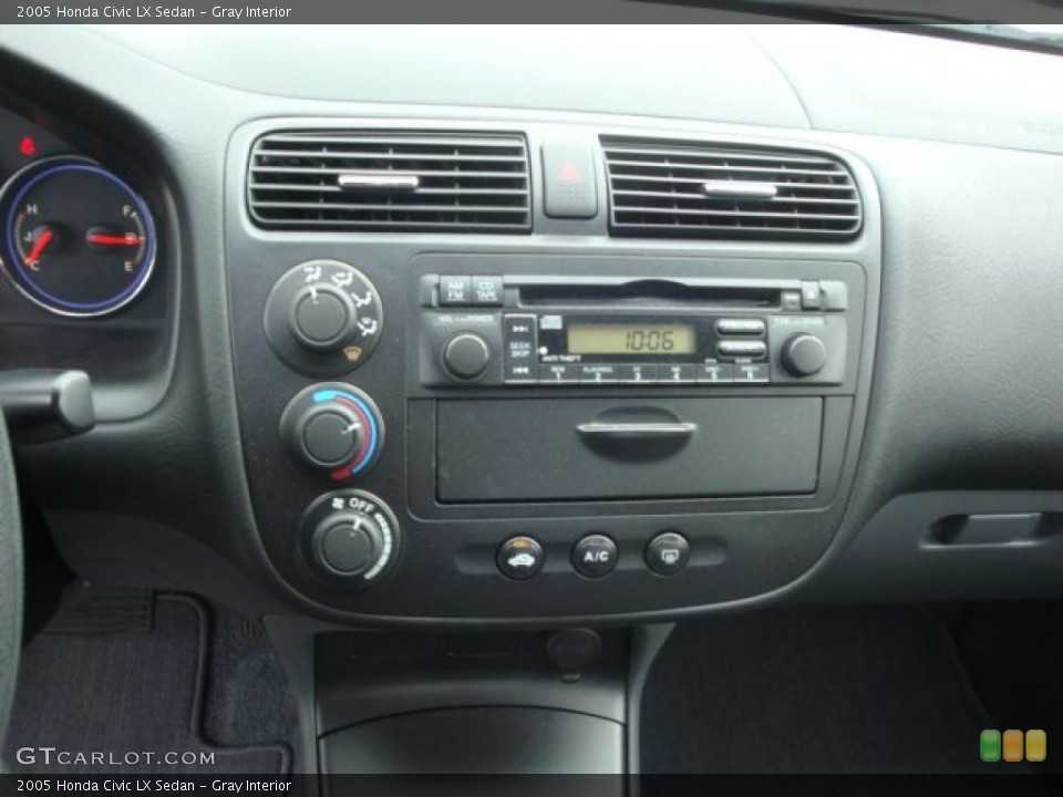 Gray Interior Controls for the 2005 Honda Civic LX Sedan #38591137