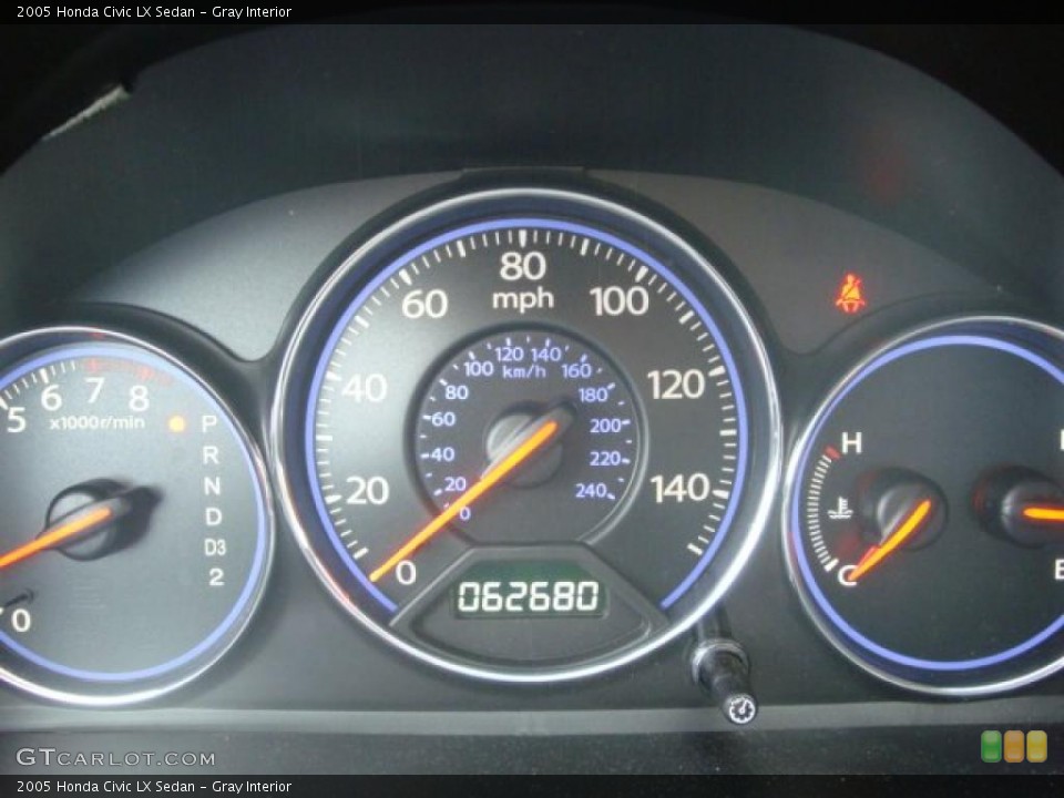 Gray Interior Gauges for the 2005 Honda Civic LX Sedan #38591156