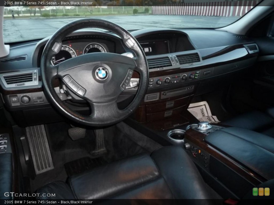 Black/Black Interior Dashboard for the 2005 BMW 7 Series 745i Sedan #38591593