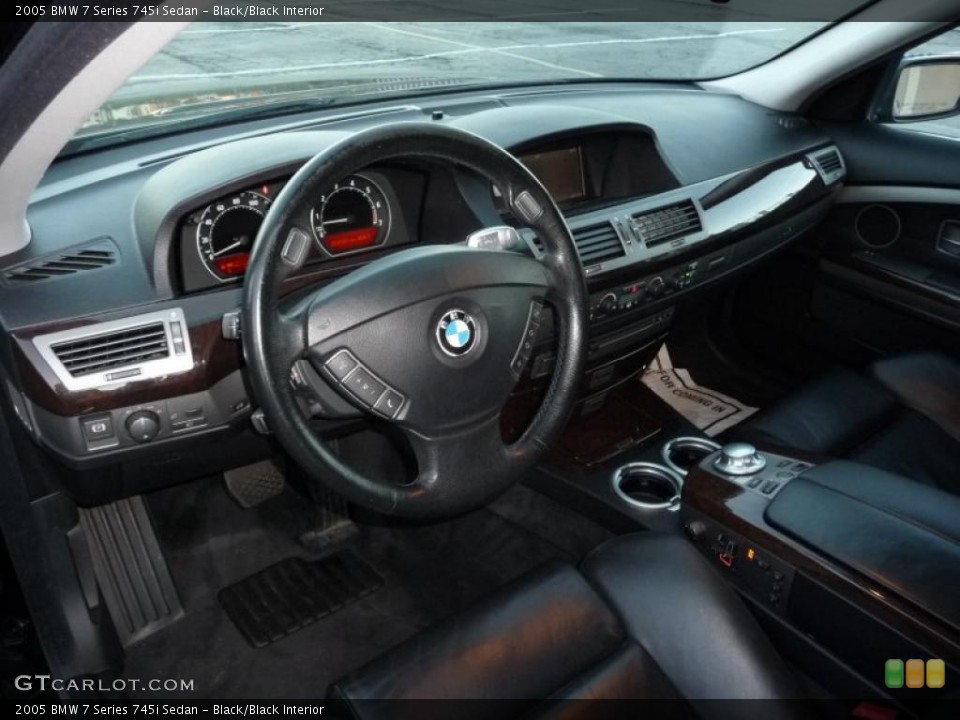 Black/Black Interior Prime Interior for the 2005 BMW 7 Series 745i Sedan #38591697