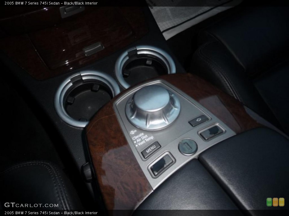 Black/Black Interior Controls for the 2005 BMW 7 Series 745i Sedan #38591757