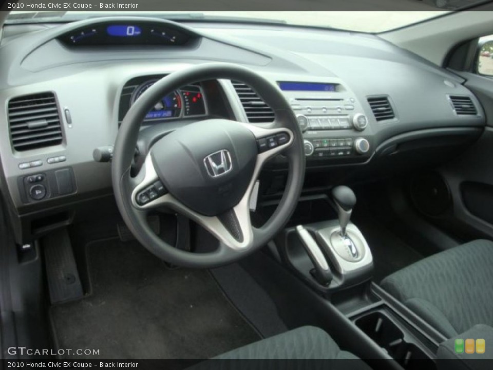 Black Interior Dashboard for the 2010 Honda Civic EX Coupe #38591761