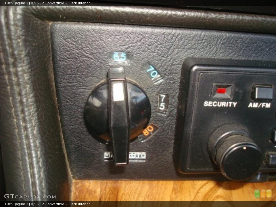 Black Interior Controls for the 1989 Jaguar XJ XJS V12 Convertible #38596705