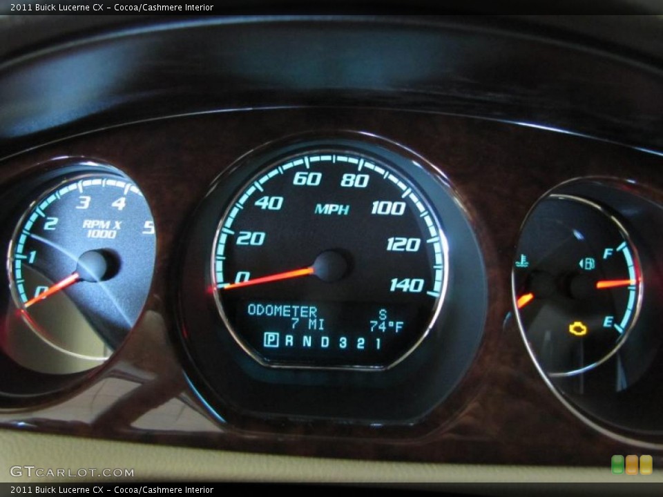Cocoa/Cashmere Interior Gauges for the 2011 Buick Lucerne CX #38600333