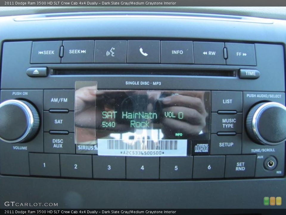 Dark Slate Gray/Medium Graystone Interior Controls for the 2011 Dodge Ram 3500 HD SLT Crew Cab 4x4 Dually #38601005