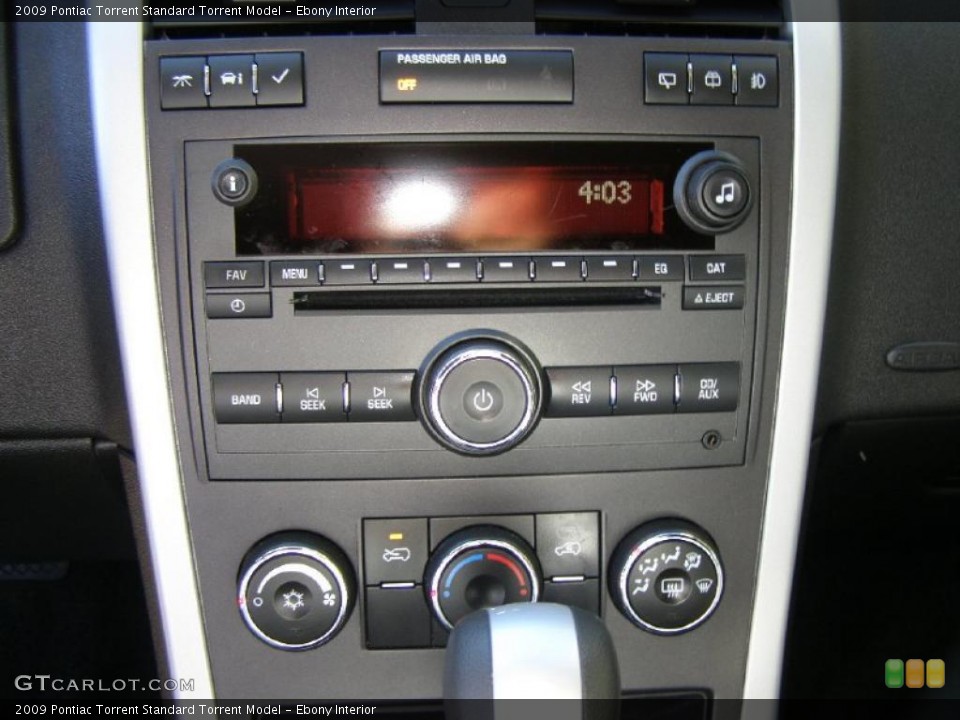 Ebony Interior Controls for the 2009 Pontiac Torrent  #38602737