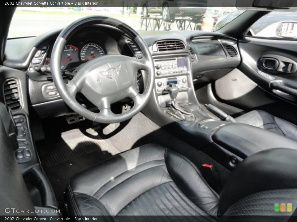 Black Interior Prime Interior for the 2002 Chevrolet Corvette Convertible #38603445