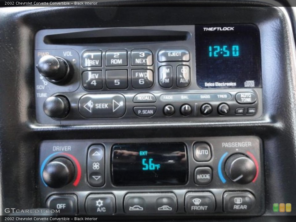 Black Interior Controls for the 2002 Chevrolet Corvette Convertible #38603473