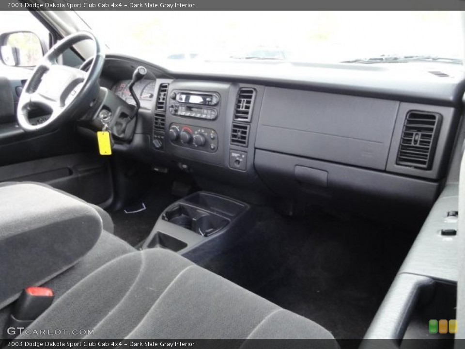 Dark Slate Gray Interior Dashboard for the 2003 Dodge Dakota Sport Club Cab 4x4 #38604961