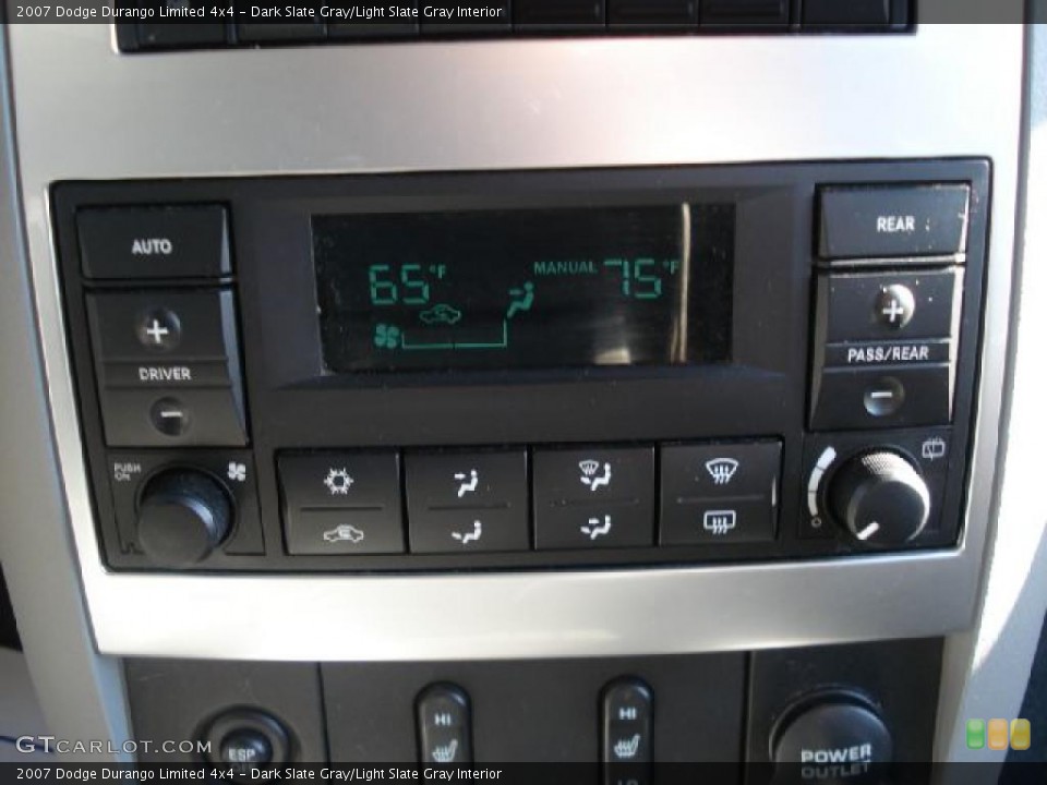 Dark Slate Gray/Light Slate Gray Interior Controls for the 2007 Dodge Durango Limited 4x4 #38609329