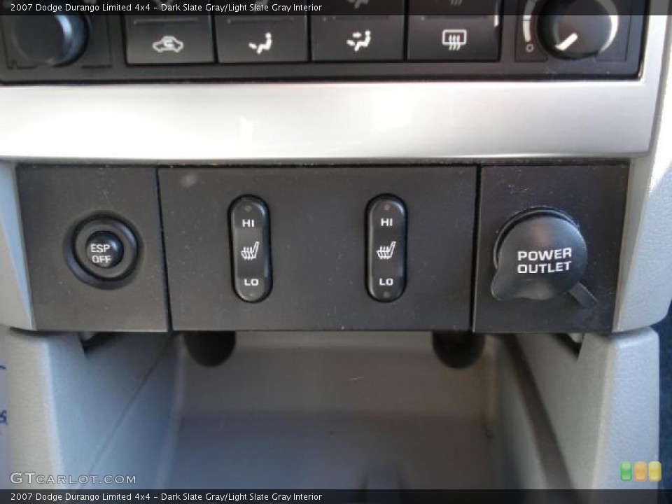 Dark Slate Gray/Light Slate Gray Interior Controls for the 2007 Dodge Durango Limited 4x4 #38609345
