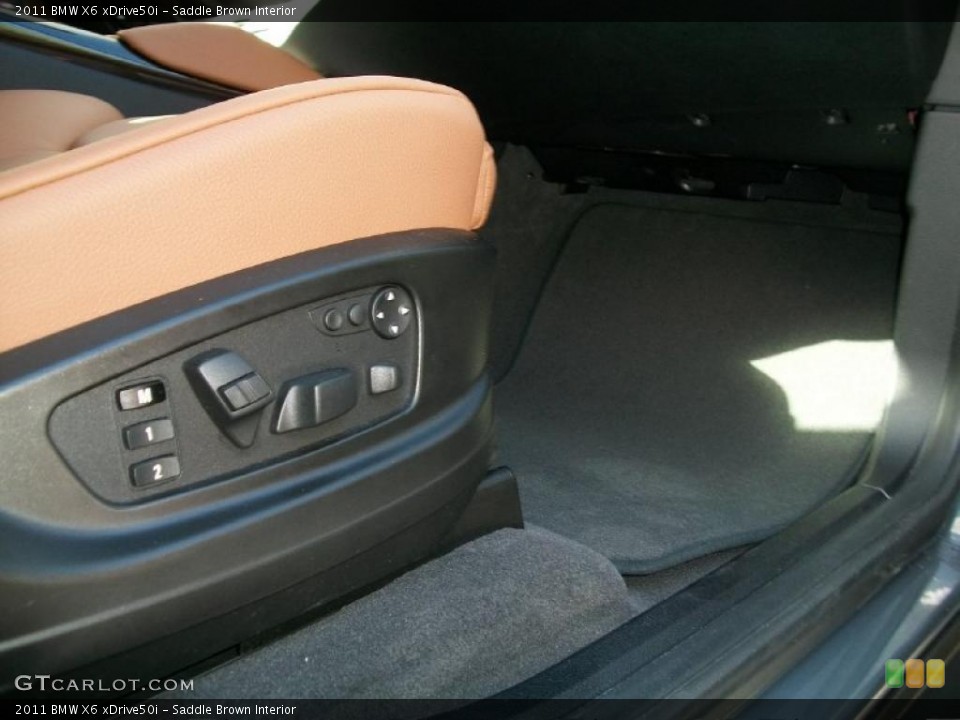 Saddle Brown Interior Controls for the 2011 BMW X6 xDrive50i #38610289
