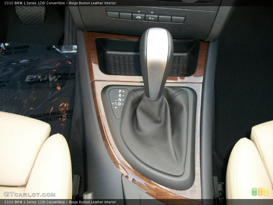 Beige Boston Leather Interior Transmission for the 2010 BMW 1 Series 128i Convertible #38610769