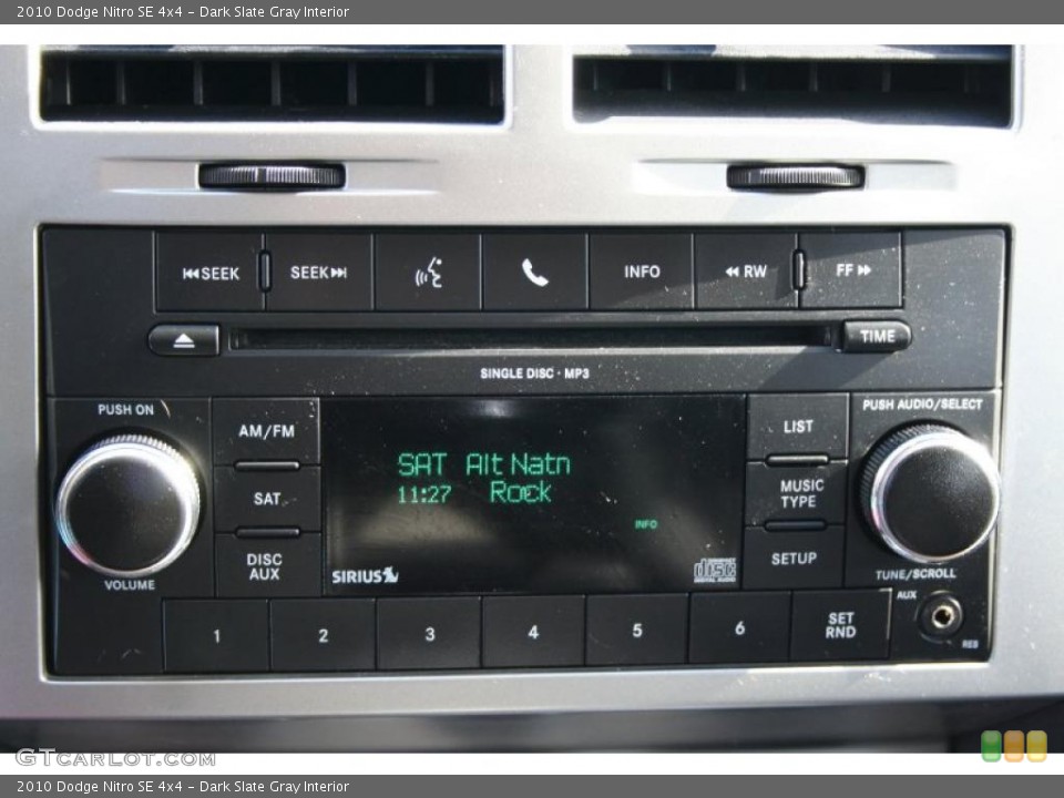 Dark Slate Gray Interior Controls for the 2010 Dodge Nitro SE 4x4 #38611481