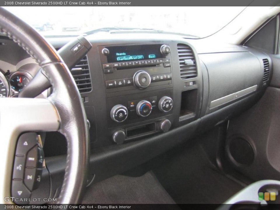 Ebony Black Interior Controls for the 2008 Chevrolet Silverado 2500HD LT Crew Cab 4x4 #38614006