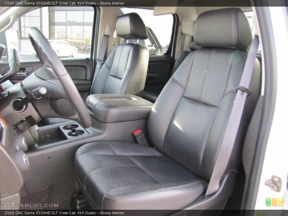 Ebony Interior Photo for the 2009 GMC Sierra 3500HD SLT Crew Cab 4x4 Dually #38614542
