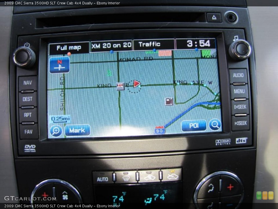 Ebony Interior Navigation for the 2009 GMC Sierra 3500HD SLT Crew Cab 4x4 Dually #38614638