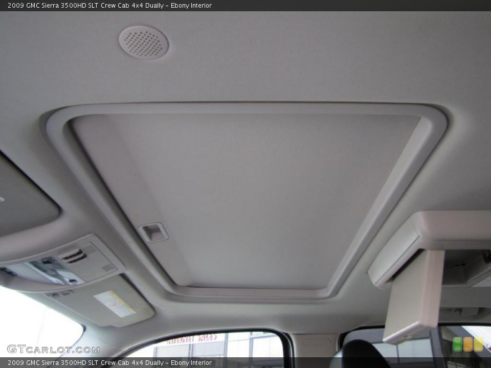 Ebony Interior Sunroof for the 2009 GMC Sierra 3500HD SLT Crew Cab 4x4 Dually #38614686