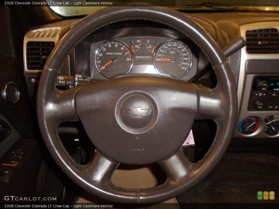 Light Cashmere Interior Steering Wheel for the 2008 Chevrolet Colorado LT Crew Cab #38614830