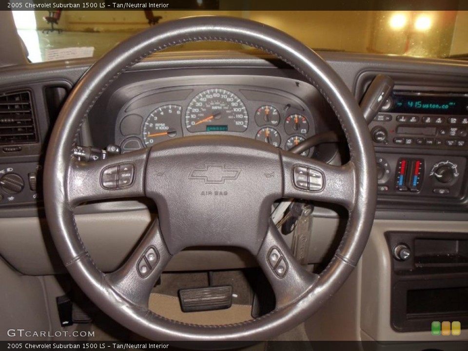 Tan/Neutral Interior Steering Wheel for the 2005 Chevrolet Suburban 1500 LS #38615098