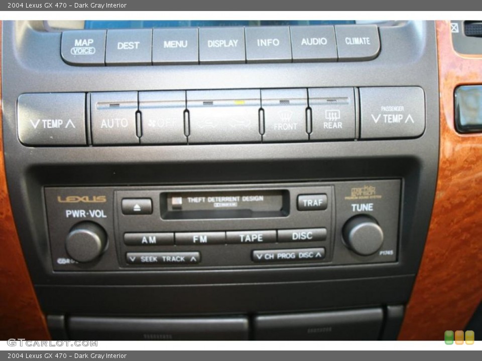 Dark Gray Interior Controls for the 2004 Lexus GX 470 #38617354