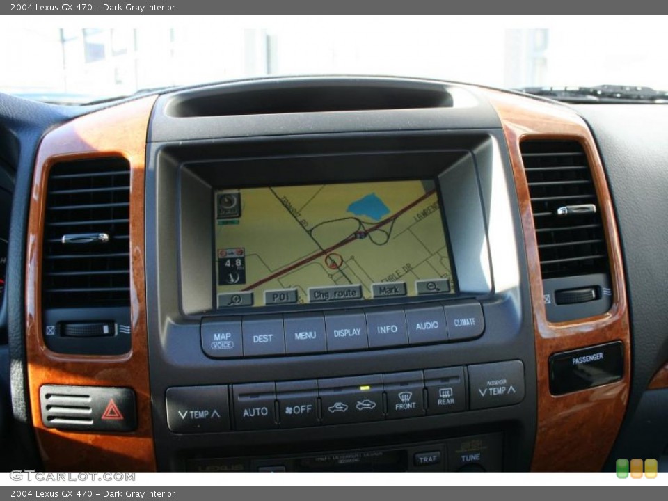 Dark Gray Interior Navigation for the 2004 Lexus GX 470 #38617374