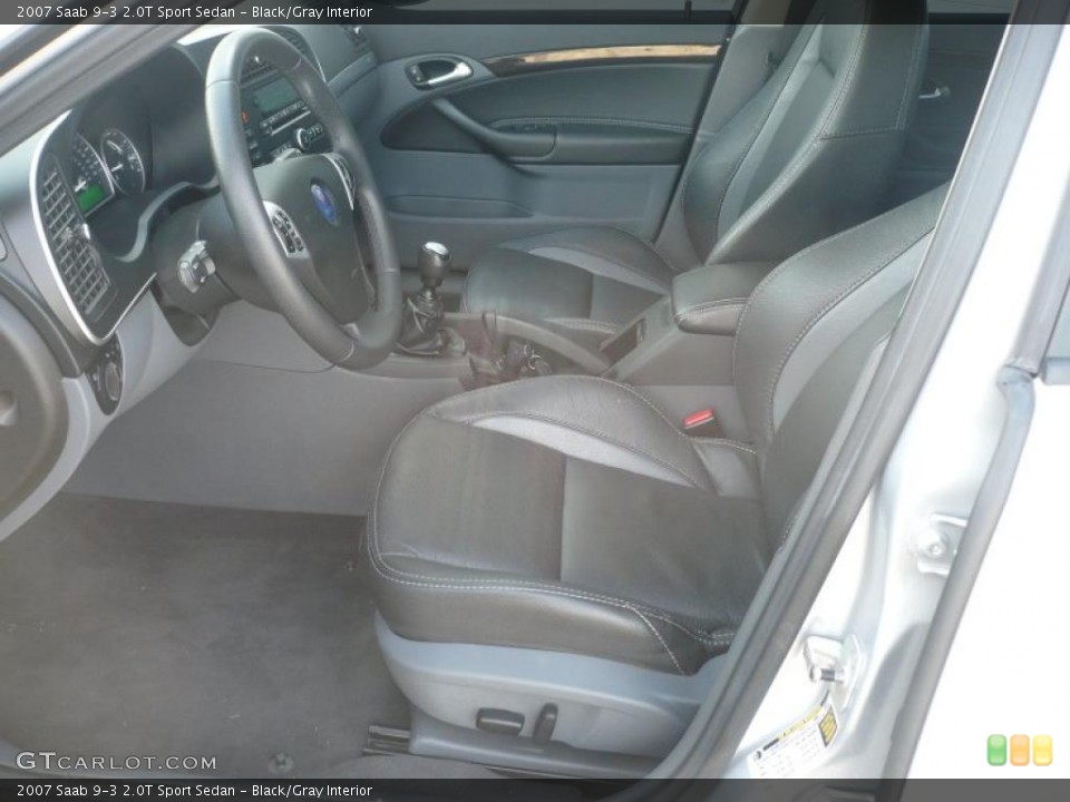 Black/Gray Interior Photo for the 2007 Saab 9-3 2.0T Sport Sedan #38618765