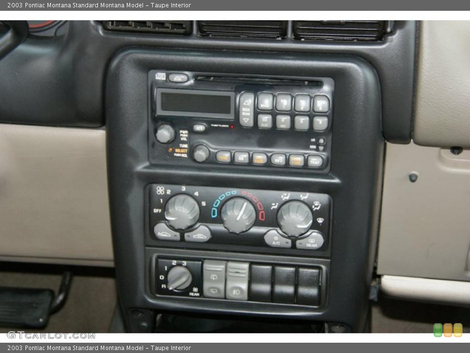 Taupe Interior Controls for the 2003 Pontiac Montana  #38618965
