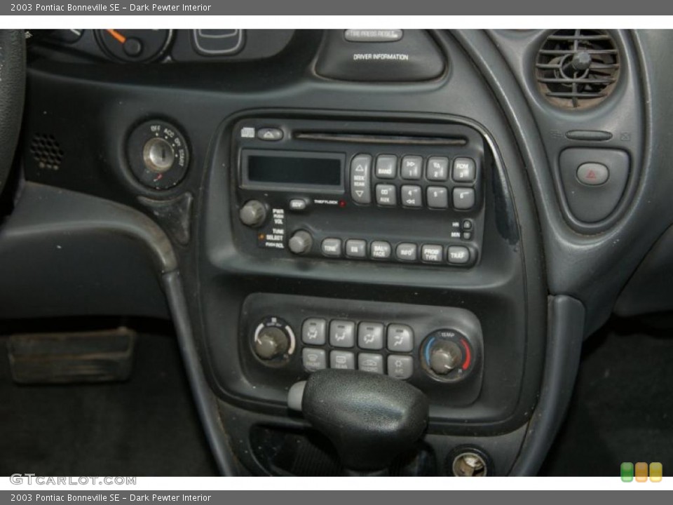 Dark Pewter Interior Controls for the 2003 Pontiac Bonneville SE #38620606