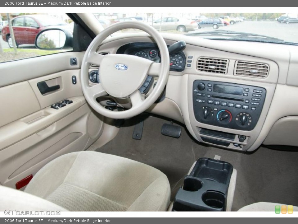 Medium/Dark Pebble Beige Interior Dashboard for the 2006 Ford Taurus SE #38621853
