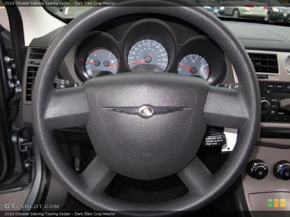 Dark Slate Gray Interior Steering Wheel for the 2010 Chrysler Sebring Touring Sedan #38623618