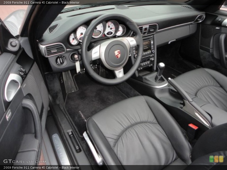 Black Interior Prime Interior for the 2009 Porsche 911 Carrera 4S Cabriolet #38624242