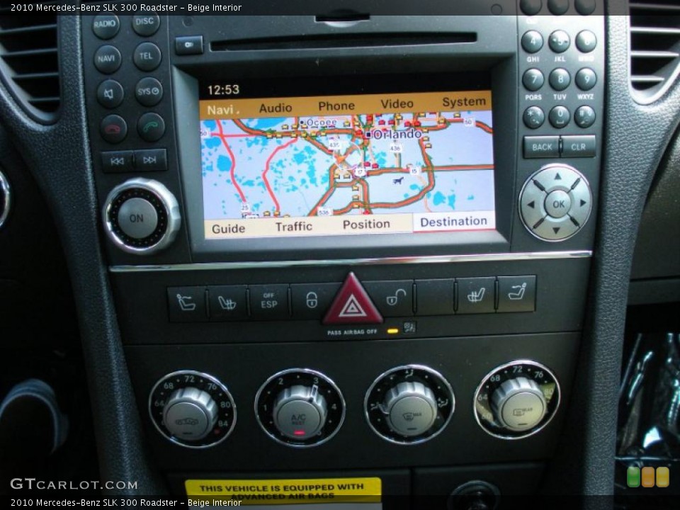 Beige Interior Navigation for the 2010 Mercedes-Benz SLK 300 Roadster #38625434