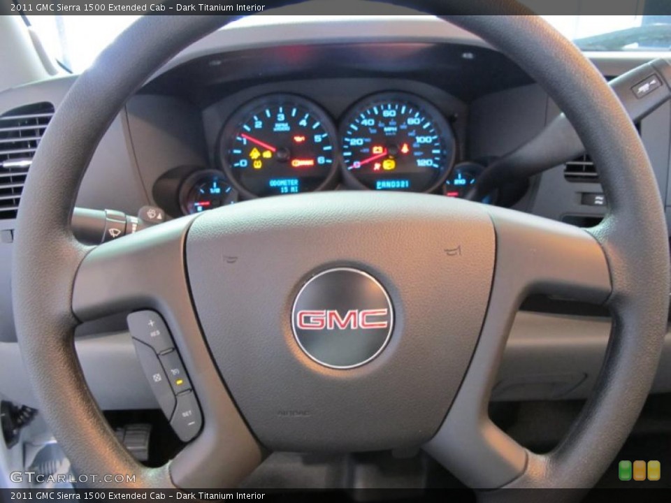 Dark Titanium Interior Steering Wheel for the 2011 GMC Sierra 1500 Extended Cab #38625534