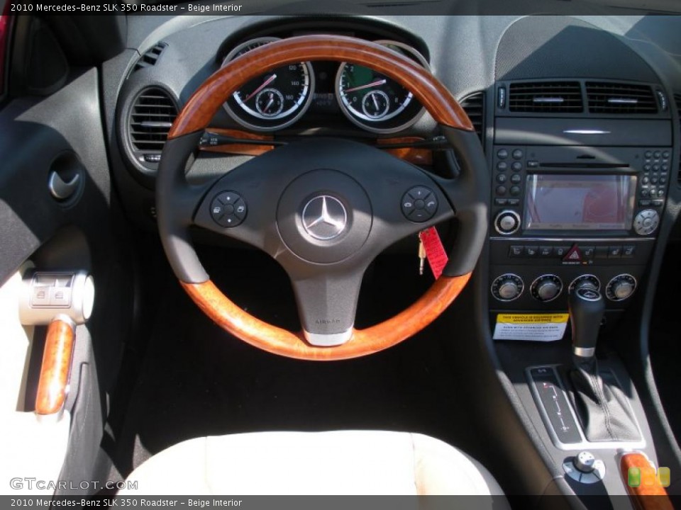 Beige Interior Steering Wheel for the 2010 Mercedes-Benz SLK 350 Roadster #38625806