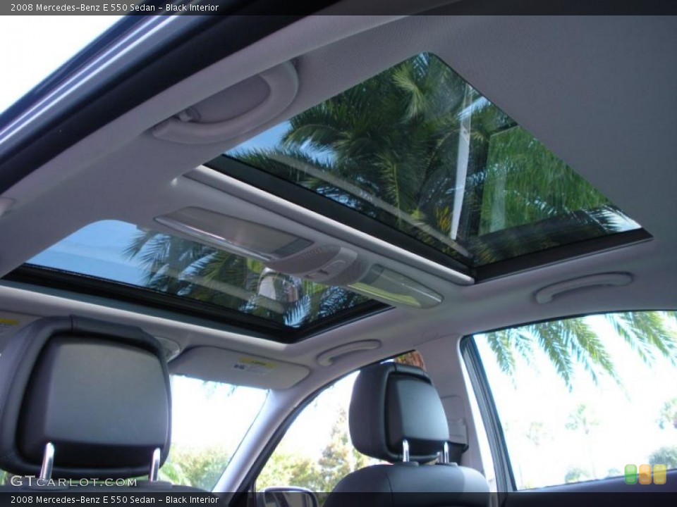 Black Interior Sunroof for the 2008 Mercedes-Benz E 550 Sedan #38627554