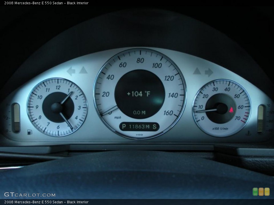 Black Interior Gauges for the 2008 Mercedes-Benz E 550 Sedan #38627570