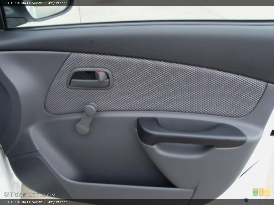 Gray Interior Door Panel for the 2010 Kia Rio LX Sedan #38628646