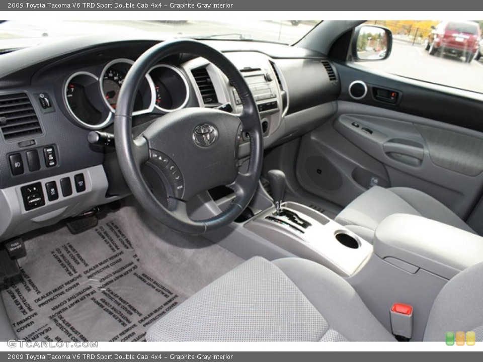 Graphite Gray Interior Prime Interior for the 2009 Toyota Tacoma V6 TRD Sport Double Cab 4x4 #38631862