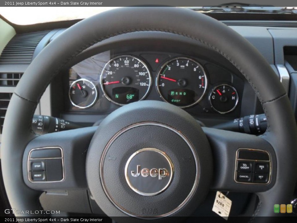 Dark Slate Gray Interior Steering Wheel for the 2011 Jeep Liberty Sport 4x4 #38632226