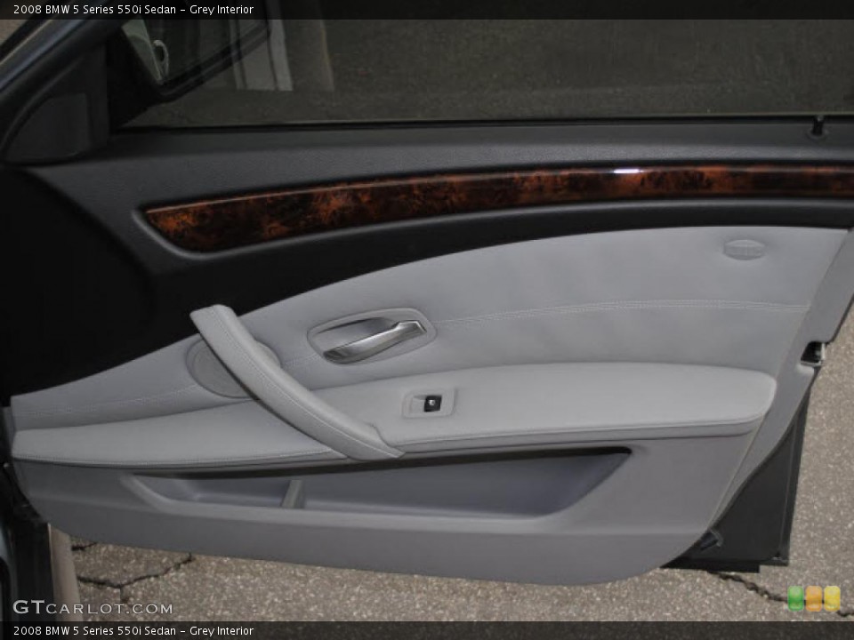 Grey Interior Door Panel for the 2008 BMW 5 Series 550i Sedan #38633714