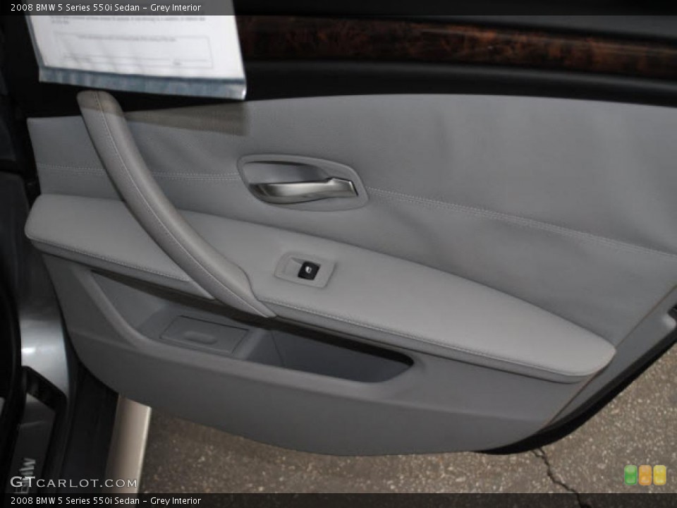 Grey Interior Door Panel for the 2008 BMW 5 Series 550i Sedan #38633742