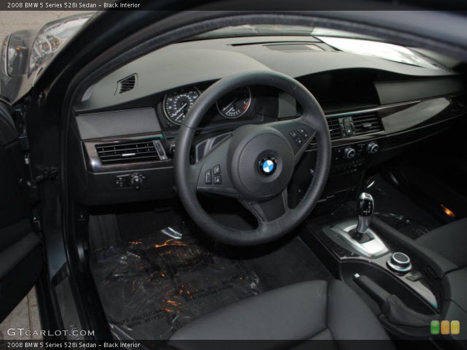 Black Interior Dashboard for the 2008 BMW 5 Series 528i Sedan #38634978