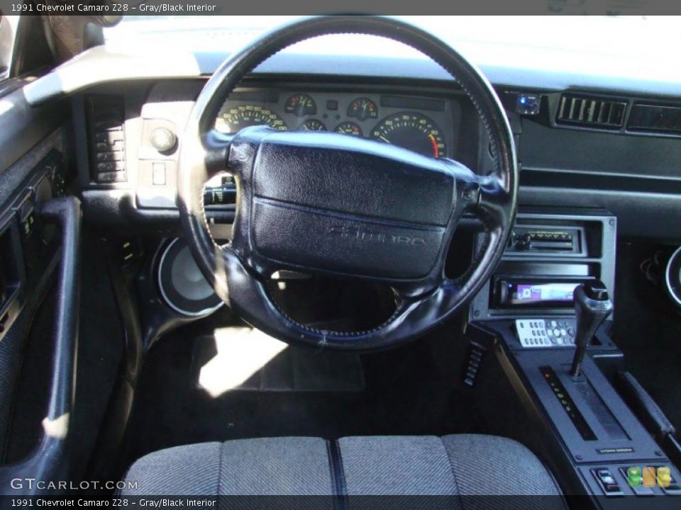 Gray/Black Interior Steering Wheel for the 1991 Chevrolet Camaro Z28 #38635130
